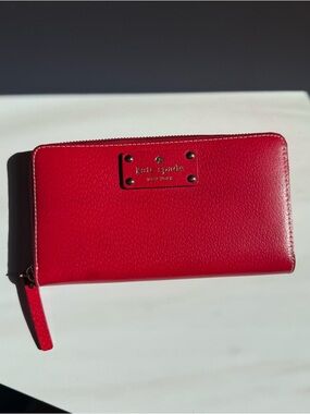 NWOT Kate Spade Red Leather Wallet